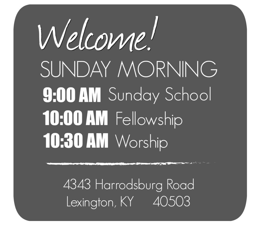Sunday Morning Info South Elkhorn Christian Church