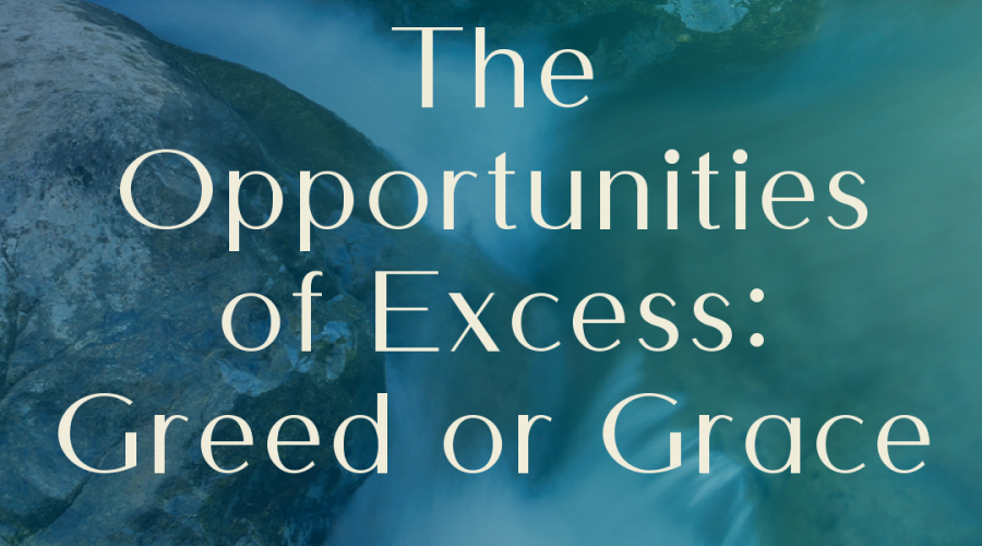 The Opportunities of Excess: Greed or Grace